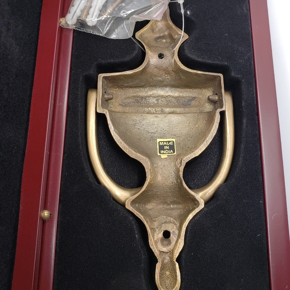 Brass Door Knocker Engravable Plate - Picture 4 of 6